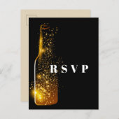 ワインテーマ、パーティー、ポストカードRSVP インビテーションポストカード (正面/裏面)