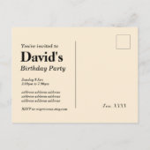 ワインテーマ，メンズバースデーハガキ招待状 インビテーションポストカード (裏面)