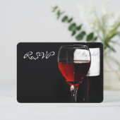 ワインディナーお祝いの招待状 出欠カード (スタンド正面)