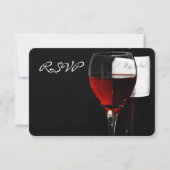 ワインディナーお祝いの招待状 出欠カード (正面)