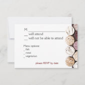 ワインディナーお祝いの招待 出欠カード (裏面)