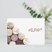 ワインディナーお祝いの招待 出欠カード (スタンド正面)