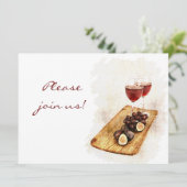 ワインディナーお祝いの招待 招待状 (スタンド正面)