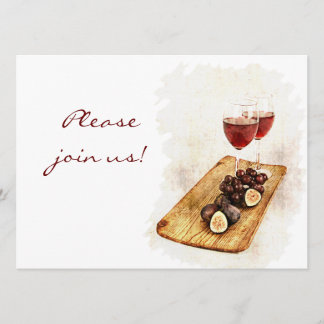 ワインディナーお祝いの招待 招待状