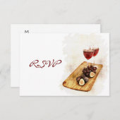 ワインディナーお祝いへの返信 出欠カード (正面/裏面)