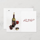 ワインディナーお祝い招待 出欠カード (正面/裏面)