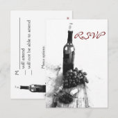 ワインディナー出欠確認カード 出欠カード (正面/裏面)