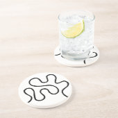 ワインディングパス – 黒 コースター (側面)