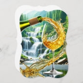 ワインデザインフラットカード (正面/裏面)