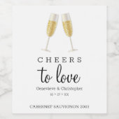 ワイントーストきらめくを愛する結婚応援モダン ワインラベル (シングルラベル)