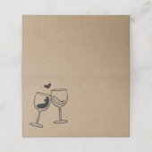 ワイントースト折り畳みテントスタイル座席表 プレイスカード (外部開封)