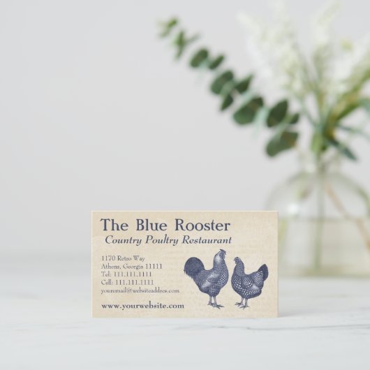 ワインドットチキンズヴィンテージカントリーファームチャーム 名刺 (スタンド正面)