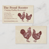 ワインドットチキン素朴ズヴィンテージカントリーファーム 名刺 (正面/裏面)
