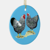 ワインドット銀レース対 セラミックオーナメント (右)