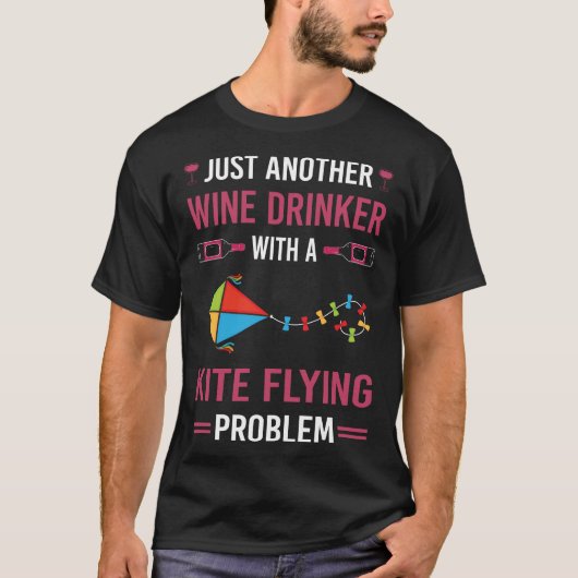 ワインドリンカーカイト飛んでいる Tシャツ (正面)