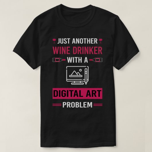 ワインドリンカーデジタルアート Tシャツ (デザイン正面)