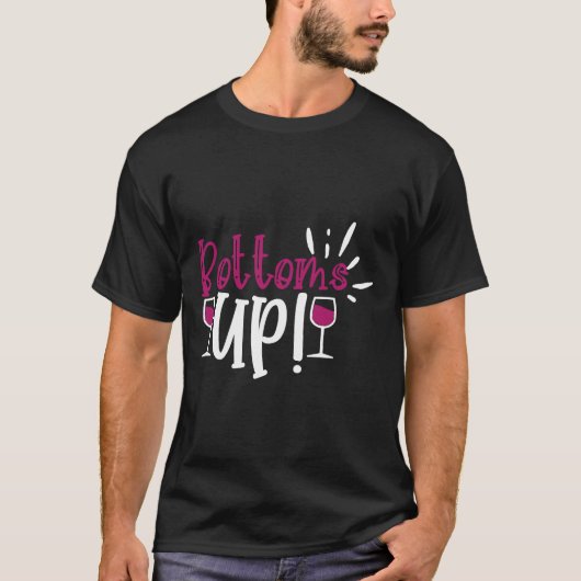 ワインドリンカーワインセラー底アップ Tシャツ (正面)