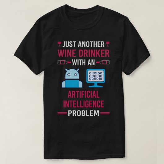 ワインドリンカー人工知能AI Tシャツ (デザイン正面)
