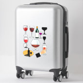 ワインドリンク眼鏡カクテルアルコールブーズアート シール (スーツケース)