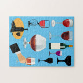 ワインドリンク眼鏡カクテルアルコールブーズアート ジグソーパズル (横)