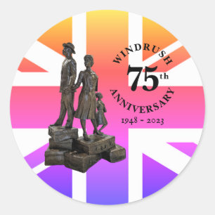 ワインドルシュ75周年記念像連合ジャック ラウンドシール