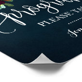 ワインナビーの結婚式プログラム看板 ポスター (角)