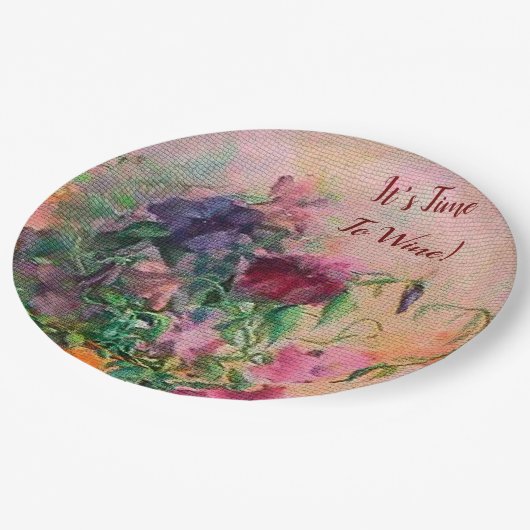 ワインナプキンの時間だ ペーパープレート (アングル)