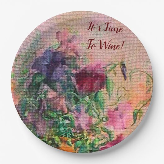 ワインナプキンの時間だ ペーパープレート (正面)