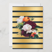 ワインネイビーバブル&バーボンカップルのシャワー結婚ズ 招待状 (裏面)