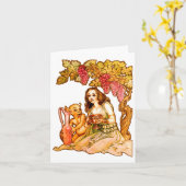 ワインノテカードの女神 カード (黄色い花)