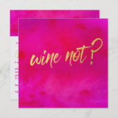 ワインノー招待状パールきらめく 招待状 (正面/裏面)