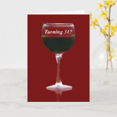 ワインハッピーカード31誕生日 カード (黄色い花)