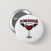 ワインハロウィーンヴァンパイアウィングブラッドビールパーティー 缶バッジ (正面&裏面)