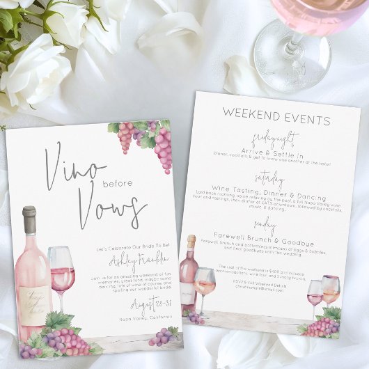 ワインバチェロレッテヴィーノヴォーズガールズウィークエンド 招待状