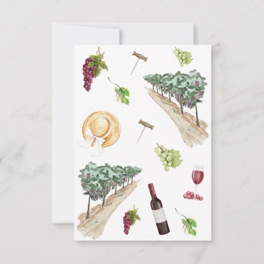 ワインバチェロレッテ週末の旅程招待状 招待状 (裏面)