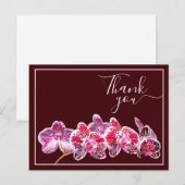 ワインバックの赤い脈のある蘭のお礼 ポストカード (正面/裏面)