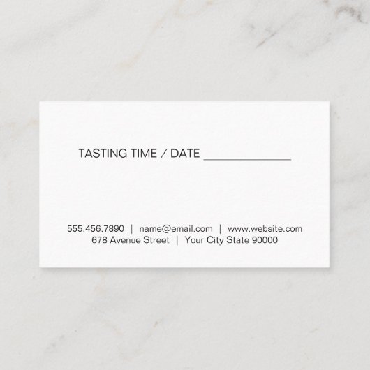 ワインバレルとコルク栓抜き 名刺 (裏面)