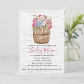 ワインバレルと花のブライズシャワー 招待状 (スタンド正面)