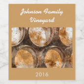 ワインバレルのカスタマイズ可能なワインラベル ワインラベル (シングルラベル)