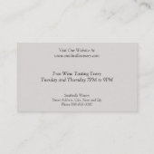 ワインバレルのワイナリーの名刺 名刺 (裏面)