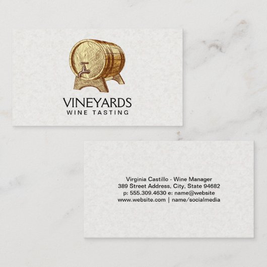 ワインバレルスケッチ 名刺 (正面/裏面)
