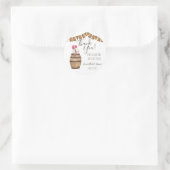 ワインバレルフローラ、メイスンジャーブライダルシャワー ラウンドシール (バッグ)