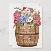 ワインバレルブーケブライダルシャワー 招待状 (正面)