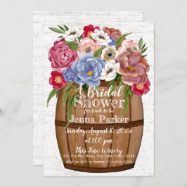 ワインバレルブーケブライダルシャワー 招待状