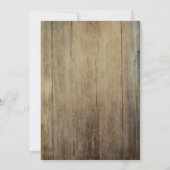 ワインバレルボホ素朴バーンストリングライツ結婚ズ 招待状 (裏面)