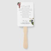 ワインバレルワイナリーヴィネヤード結婚式 プログラム ハンドファン (裏面)