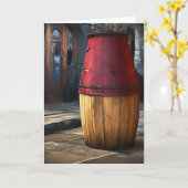 ワインバレル素朴レッドトップ カード (黄色い花)