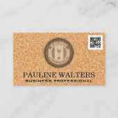 ワインバレル | コルク | qrコード 名刺 (正面)