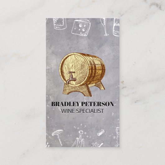 ワインバレル | ソムリエ 名刺 (正面)