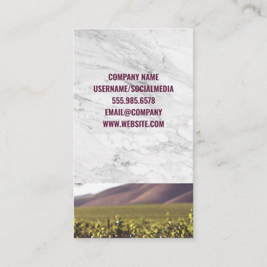 ワインバレル | ビネヤード名刺 名刺 (裏面)